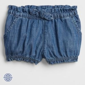 👀50% OFF - NWT‼️ GAP brand Baby Denim Bubble Shorts with Washwell